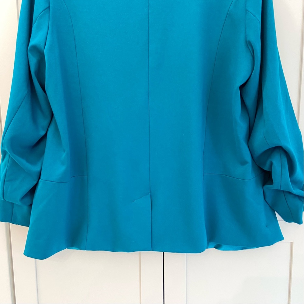 Stacy London Blazer w/Ruched Sleeves Teal XL NWOT - Picture 16 of 16